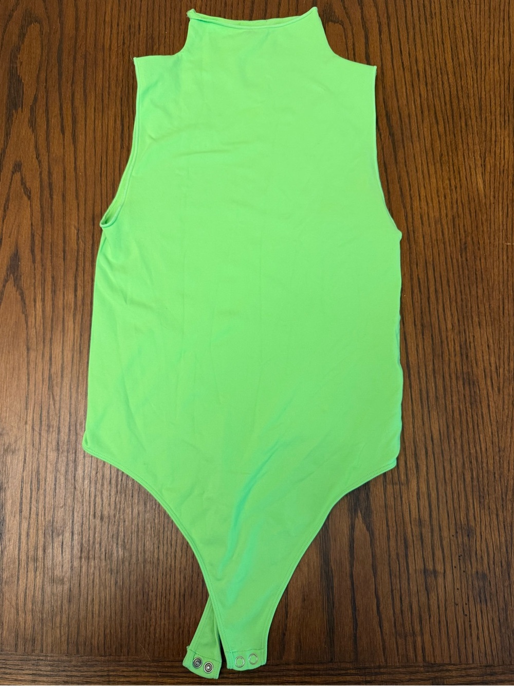 Good American- Bright Neon Green High Neck Bodysuit
